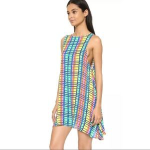 Mara Hoffman Swim Cover Asymmetrical Rainbow Stripe Small
